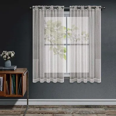 Zdjęcie produktu dla przezroczyste zasłony z lnu (2 sztuki, 140 x 160 cm, przezroczyste)