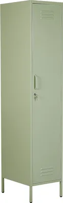 Obrázek produktu pro BELIANI Šatní skříňka ze zeleného kovu 38 x 50 x 185 cm s policemi a lištou, uzamykatelná klíčem