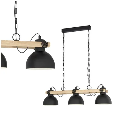 Produktbild von EGLO Lubenham, E27, IP20, Schwarz, Braun
