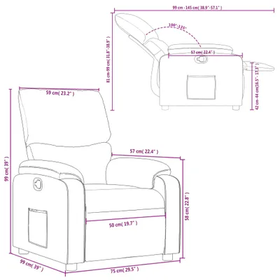 Zdjęcie produktu dla VidaXL 373414, Tkanina, Brązowy, Pianka, 110 kg, 750 mm, 990 mm