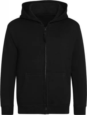 Produktbild von Awdis - Kapuzenpullover Mit Reißverschluss für Kinder LT2844 (152-158) (Schwarz)
