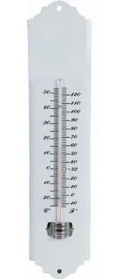 Produktbild von Metall-Thermometer 50 cm Farbe: Weiß.