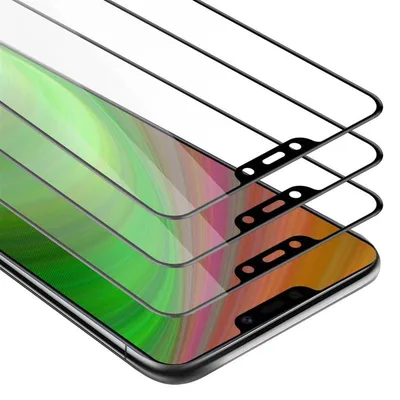 Image de Cadorabo 3x film blindé plein écran pour Vivo Y83 film de protection en noir verre de protection d'écran tempered