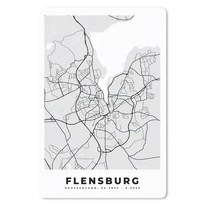 Produktbild von MuchoWow® Mauspad Mousepad Karte - Flensburg - Karte - Deutschland 18x27 cm - Mousepads - Maus Mat - Pad - Mausunterlage