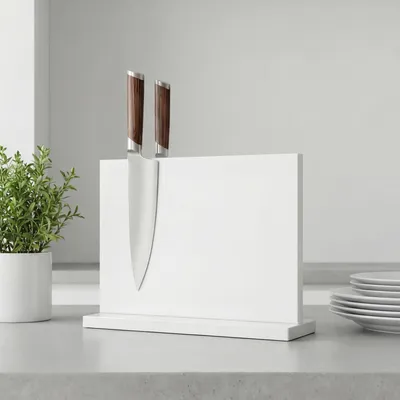 Immagine prodotto di Porta coltelli magnetico bianco, 30 cm, contenitore multifunzionale per la cucina