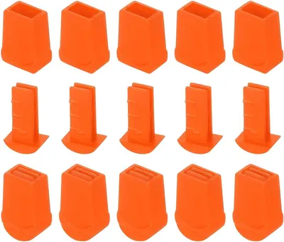 Productafbeelding van Kunststof Touwkappen - Platte Sluitingen Koordstoppers - Kleding Reparatie - Lichtgewicht Waterdicht - 25 stuks - Oranje