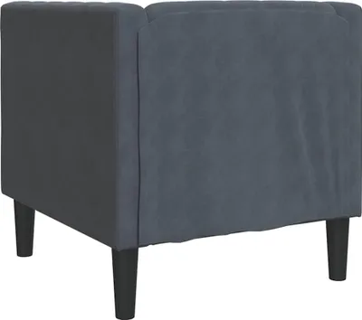 Zdjęcie produktu dla VidaXL Sofa, ciemnoszary, 74,5 x 71 x 70,5 cm, obita welurem