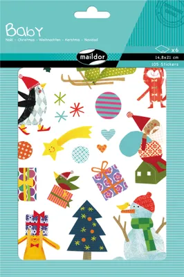 Produktbild von Maildor 10x Baby, 6 Stickerbogen 14,8x21cm, Weihnachten - Mehrfarbig AE032O