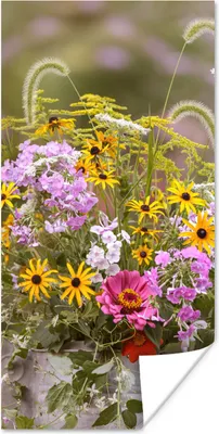 Produktbild von MuchoWow® Poster Blumen - Gießkanne - Farbe 20x40 cm - Plakat - Foto
