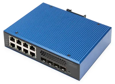 Immagine prodotto di DIGITUS DN-651160 Switch industriale Gigabit Ethernet, gestito L3, 8+4