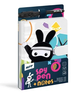 Image de Bloc-Notes Avec Aimant Spy Notes - Noir