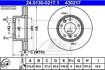 Image de Disque de frein ATE 24.0130-0217.1