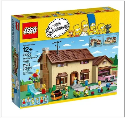 Produktbild von LEGO Das Simpsons Haus 71006, Konstruktionsspielzeug, Multi, 23x42x24 cm, 2523 Teile, 6 Minifiguren, inkl. Möbel & Zubehör, ab 12 Jahren