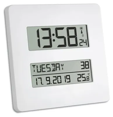 Produktbild von Time Line Funkuhr mit Temperatur, Datum, Wochentagsanzeige TFA 60.4509.02