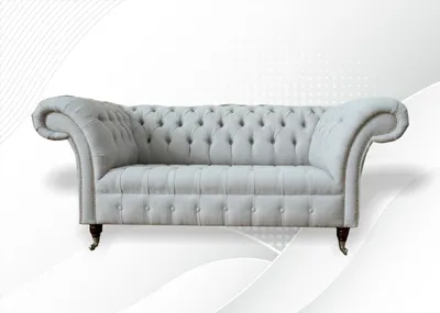 Produktbild von Chesterfield 2 Sitzer Wohnzimmer Couch Sofa Polster Textil Stoff Garnitur Neu