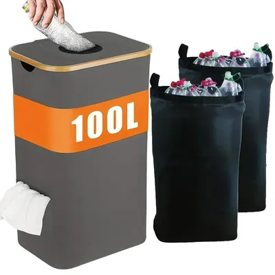 Productafbeelding van Recyclingcontainers, 100 liter inhoud, afdekking met geurtralisatie, grijs, 100LL