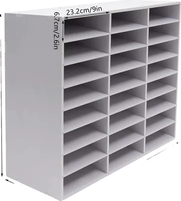 Immagine prodotto di Organizzatore per documenti, con 24 scomparti, realizzato in PVC resistente, colore bianco