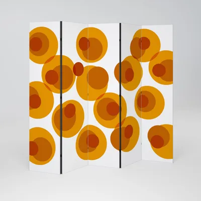 Produktbild von SpaceRebels Paravent Raumteiler - 5-teilig Raumtrenner, Druck 2-Seite - Raumtrenner - Trennwand Wohnung - Room Divider - Spanische Wand Deko Modern Sichtschutz