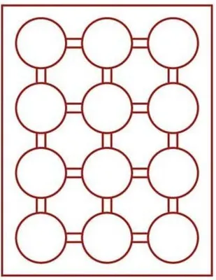 Produktbild von Lindner 2612E Velourseinlage dunkelrot 2612E (Ø 58 mm)