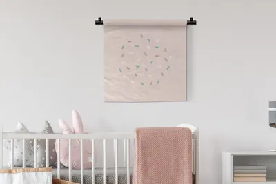 Produktbild von MuchoWow® Wandteppich Wandbehang Sommer - Abstrakt - Pastell 60x60 cm Tapisserie Dekoration Wandtuch - Dekorationen - Wand Decke