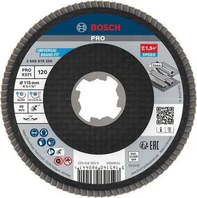 Productafbeelding van PRO X571 schijf voor haakschuurmachine, X-Lock systeem, 115 mm, korrelgrootte K120