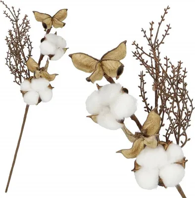 Immagine prodotto di Rametto con cotone 37 cm, decorazione natalizia