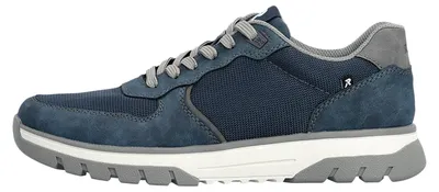 Produktbild von Rieker Herren Sneaker extra weit mit herausnehmbarer MemoCup Sohle B9302, Größe:45 EU, Farbe:Blau