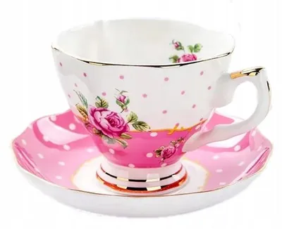 Productafbeelding van Elegant Cup 1 Pc Dunne Porselein 220ml Roze Roségouden Rand