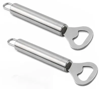 Flaschenöffner-Set aus Edelstahl, 2 Stück, 16,9 cm