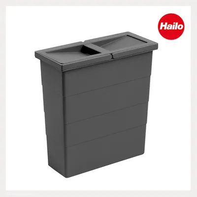 Immagine prodotto di Cestino interno Hailo 1134669 con coperchio grigio scuro 320 x 141 x 350 mm 2 maniglie