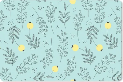 Produktbild von MuchoWow® Schreibtischunterlage Muster - Saatgut - Pflanzen 60x40 cm - XXL Mauspad - Großes Mauspad