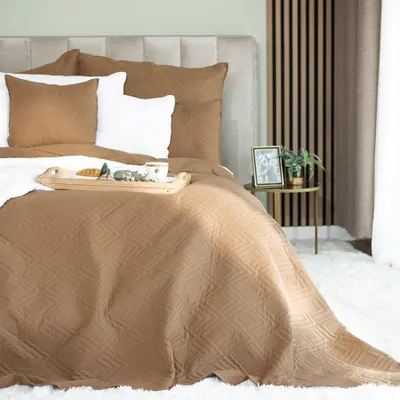 Produktbild von AVILA Tagesdecke - Braune Eleganz - 200x220cm