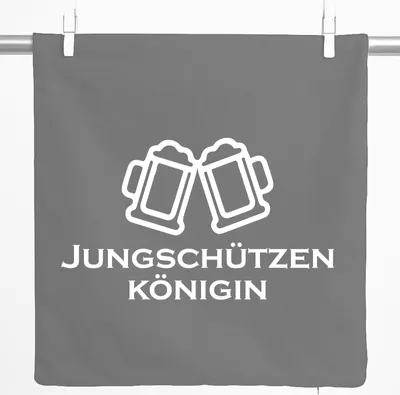 Produktbild von Huuraa Kissenbezug Jungschützenkönigin Schützenfest 40x40cm Steel Grey Baumwolle Dekokissenbezug Geschenkidee