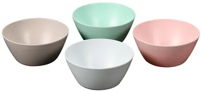 Productafbeelding van KESPER 32804 Fruit- en saladeschaal, set van 4, pastelkleur, kunststof