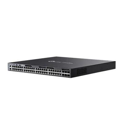 Zdjęcie produktu dla TP-Link Omada SG6654XHP, Zarządzany, L3, Gigabit Ethernet (10/100/1000), Obsługa PoE, Możliwości montowania w stelażu, 1U