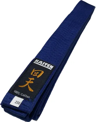 Produktbild von KAITEN Karategürtel Blau - 4 cm Breit - Baumwolle Blaugurt - Länge 325 cm