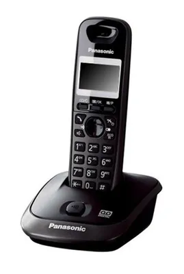 Produktbild von Panasonic KX-TG2521, DECT-Telefon, Freisprecheinrichtung, 50 Eintragungen, Anrufer-Identifikation, Schwarz