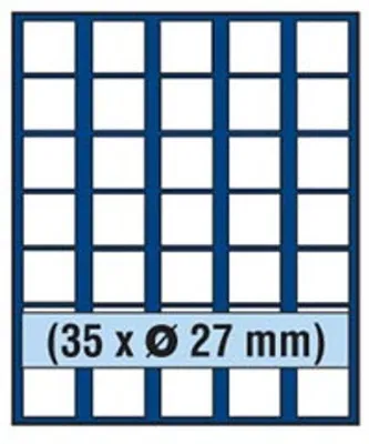 Produktbild von Münztablett Tableau 6327 SP für 35 Münzen, 27 mm Durchmesser (2 DM, 2 Euro)