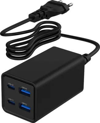 Immagine prodotto di GEMBIRD Universal charger 65W GaN 2xUSB-A 2xUSB-C fast charger black