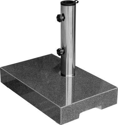 anndora® Sonnenschirmständer Granit 25kg Balkonständer max. 48mm Stamm - dunkelgrau - Schaft mit 2 Schrauben - Dunkelgrau