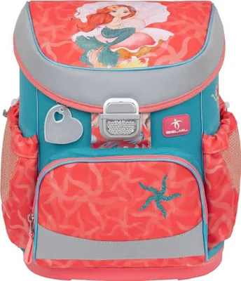Produktbild von Belmil Schulranzen Set MINI FIT 2024 Sea Queen (Motiv: Meerjungfrau) für Mädchen ab 1. Klasse Grundschule Einschulung