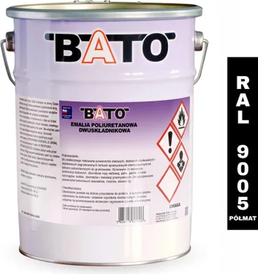 Produktbild von ZWEIKOMPONENTEN-POLYURETHAN-EMALIE, SCHWARZ, HALBMATT, RAL 9005, 4,8 L (4 L Farbe + 0,8 L Härter)