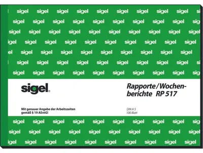 Produktbild von SIGEL RP517 Rapporte/Wochenberichte, A5 q, mit Blaupapier, 100 Blatt
