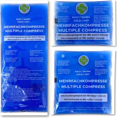 Produktbild von LisaCare Kalt-Warm-Kompressen - Kühlpads - Kühlkissen - Warmkompresse/Kaltkompresse - Kinder & Erwachsene - 3er Set