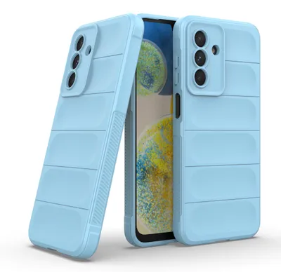 Produktbild von Handy Hülle für Samsung Galaxy A26 5G Grip Case Cover Schutzhülle Softgrip Farbe: Hellblau