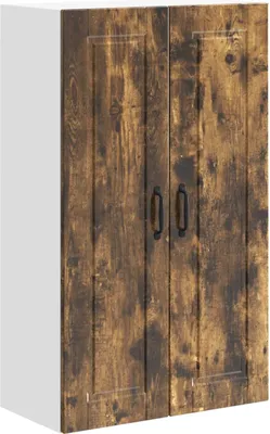 Image de Armoire murale vidaXL PORTO en chêne fumé 60 x 31 x 100 cm