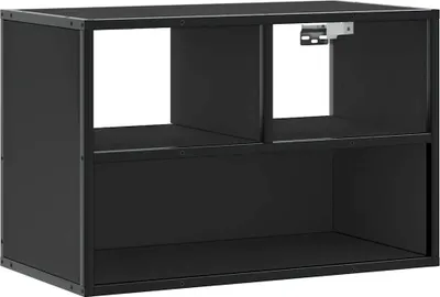 Zdjęcie produktu dla vidaXL Szafka pod TV czarna 60x31x39,5 cm materiał drewnopochodny i metal