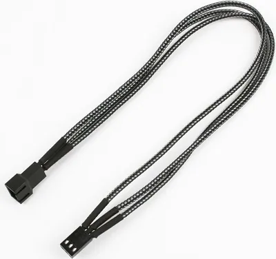 Produktbild von Nanoxia Kabel 3-Pin Verlängerung, 30 cm, Single, schwarz