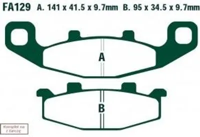 Produktbild von EBC Brakes Bremsbeläge Satz Bremsklötze für SUZUKI MOTORCYCLES GSX FA129