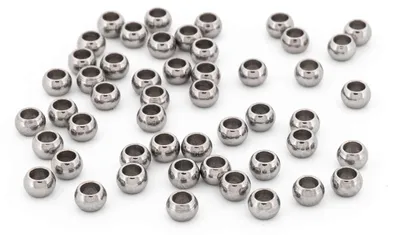 Produktbild von Vintageparts Edelstahl Zwischenperle Platin 3x2mm 50 Stück